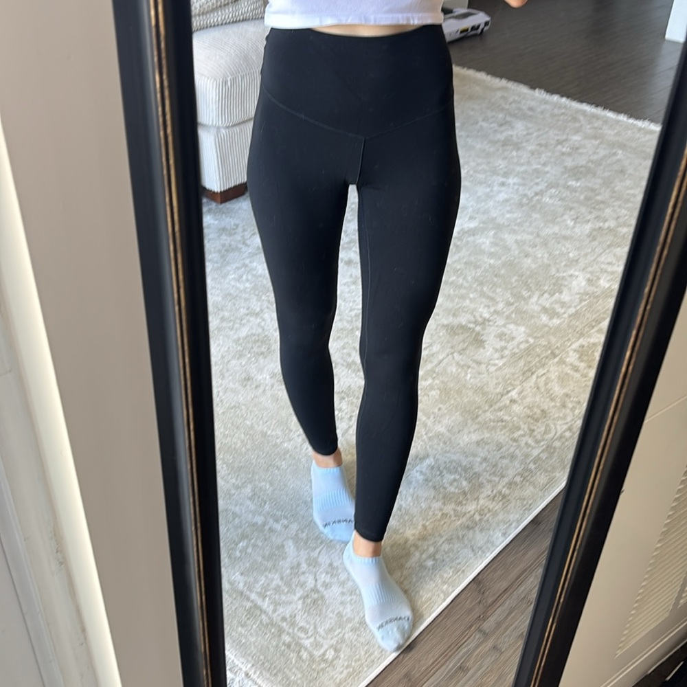 Offline by Aerie Black Leggings high rise high waisted 7/8 length